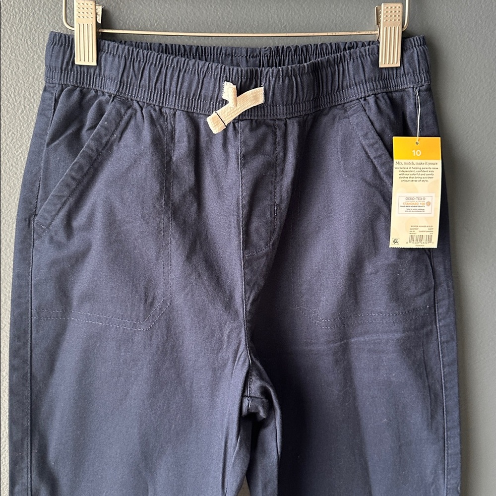👖NWT 365 Kids by Garanimals Boys pants navy blue size 10 drawstring waist new